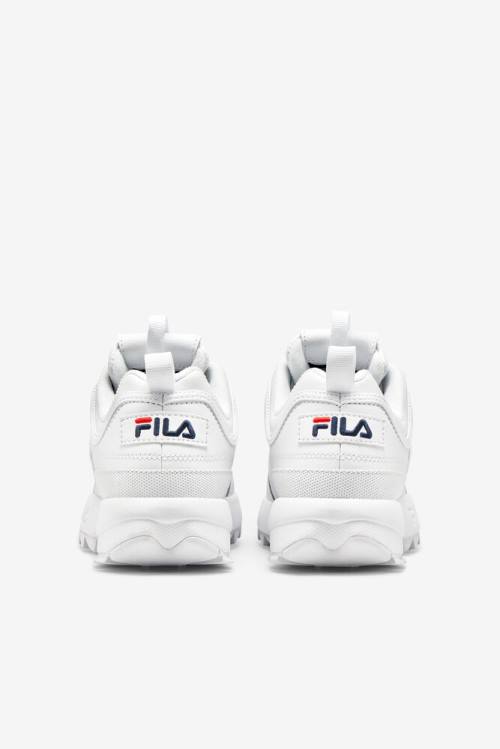 Fila Disruptor 2 Naisten Premium Tennarit Valkoinen Laivastonsininen Punainen | Fila584OD