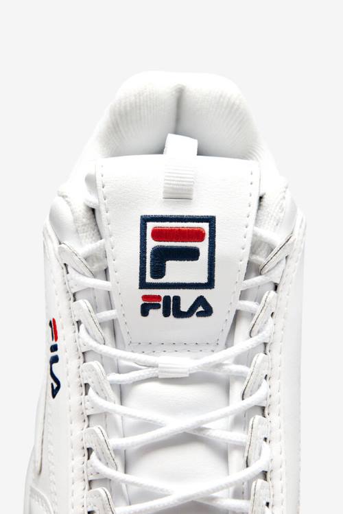 Fila Disruptor 2 Naisten Premium Tennarit Valkoinen Laivastonsininen Punainen | Fila584OD