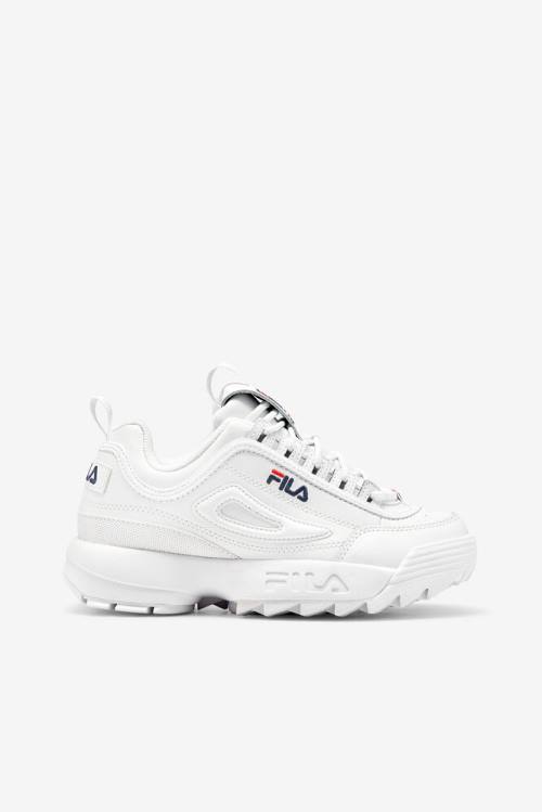 Fila Disruptor 2 Naisten Premium Tennarit Valkoinen Laivastonsininen Punainen | Fila584OD