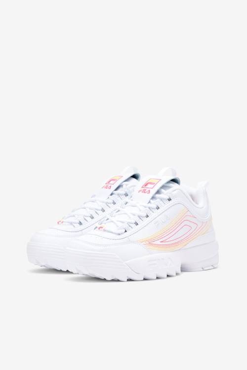 Fila Disruptor 2 Naisten Stitch Tennarit Valkoinen Pinkki Oranssi | Fila524LF