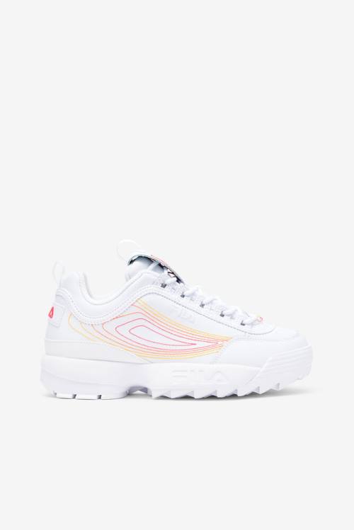 Fila Disruptor 2 Naisten Stitch Tennarit Valkoinen Pinkki Oranssi | Fila524LF