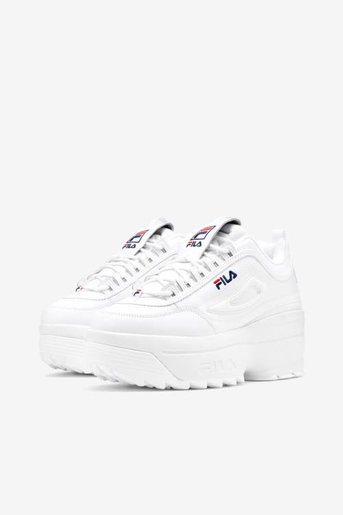 Fila Disruptor 2 Naisten Wedge Tennarit Valkoinen Laivastonsininen Punainen | Fila270XZ
