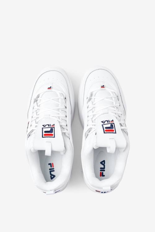 Fila Disruptor 2 Naisten Wedge Tennarit Valkoinen Laivastonsininen Punainen | Fila270XZ