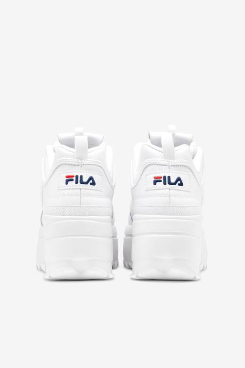 Fila Disruptor 2 Naisten Wedge Tennarit Valkoinen Laivastonsininen Punainen | Fila270XZ