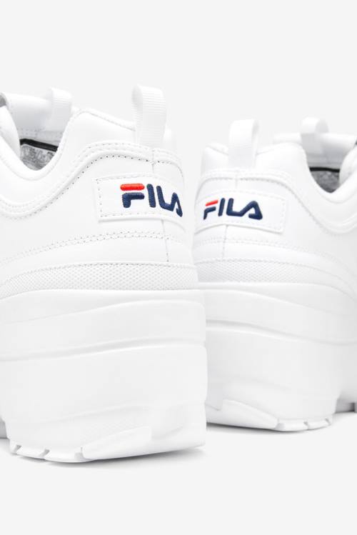 Fila Disruptor 2 Naisten Wedge Tennarit Valkoinen Laivastonsininen Punainen | Fila270XZ
