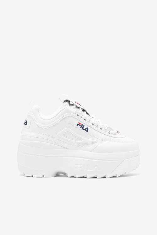 Fila Disruptor 2 Naisten Wedge Tennarit Valkoinen Laivastonsininen Punainen | Fila270XZ