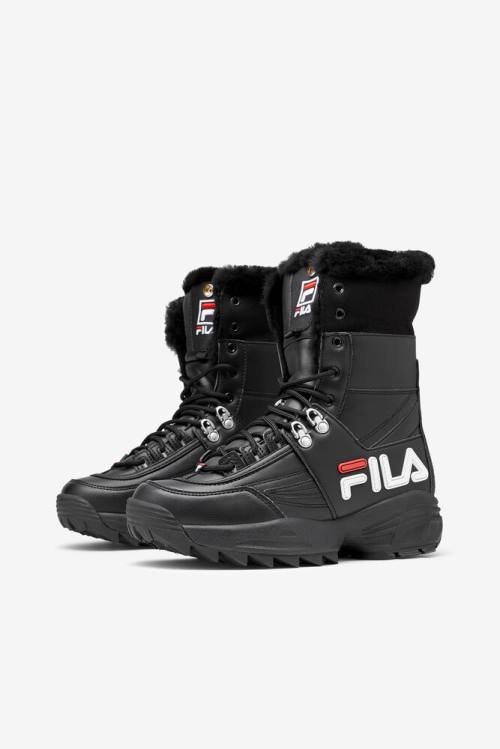 Fila Disruptor Naisten Saappaat Mustat Valkoinen Punainen | Fila486FE
