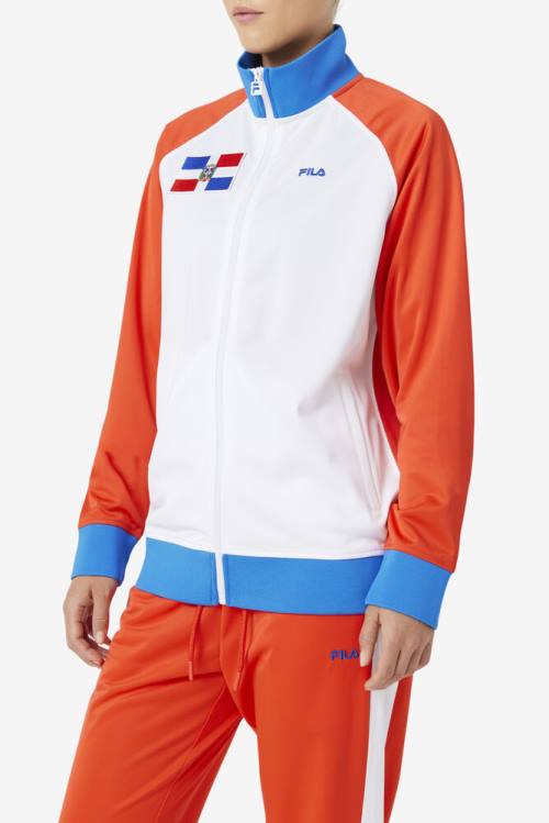 Fila Dominican Republic Track Miesten Takki Punainen Valkoinen Sininen | Fila694WG