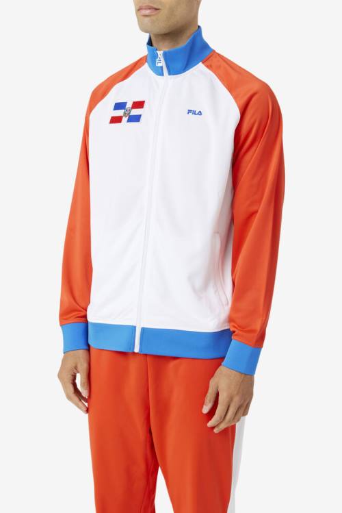 Fila Dominican Republic Track Naisten Takki Punainen Valkoinen Sininen | Fila432SO