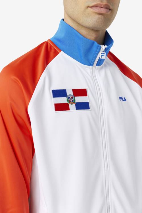 Fila Dominican Republic Track Naisten Takki Punainen Valkoinen Sininen | Fila432SO