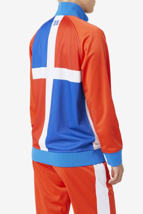 Fila Dominican Republic Track Naisten Takki Punainen Valkoinen Sininen | Fila432SO