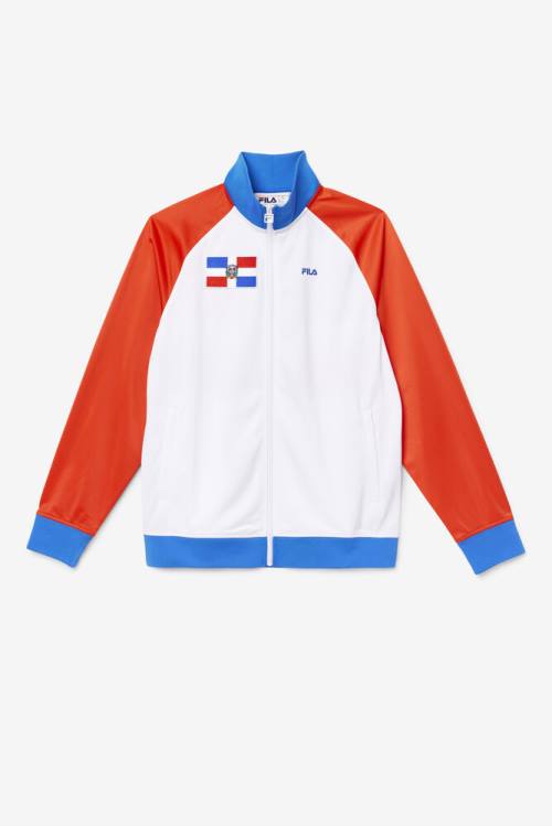 Fila Dominican Republic Track Naisten Takki Punainen Valkoinen Sininen | Fila432SO