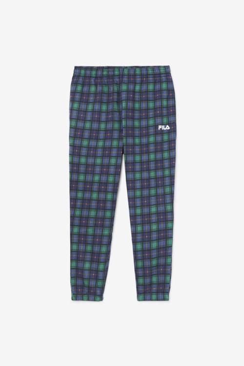 Fila Dorm Plaid Jogger Miesten Housut Laivastonsininen | Fila490ZO