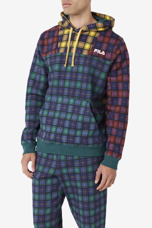 Fila Dorm Plaid Miesten Huppari Laivastonsininen | Fila087BY