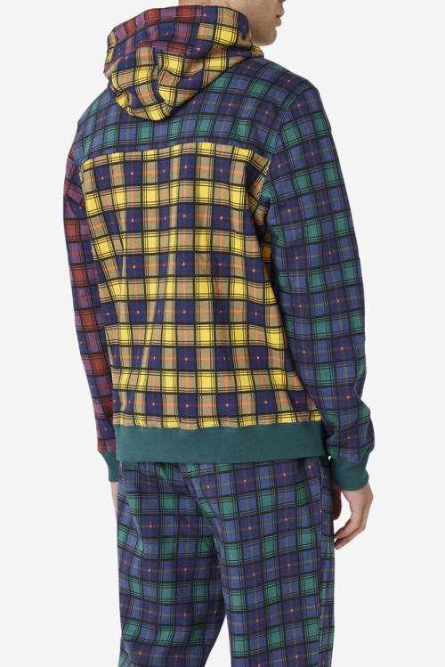 Fila Dorm Plaid Miesten Huppari Laivastonsininen | Fila087BY
