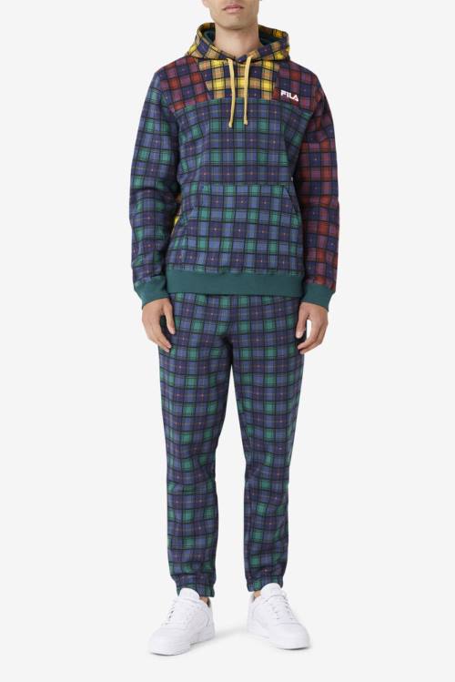 Fila Dorm Plaid Miesten Huppari Laivastonsininen | Fila087BY