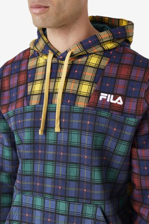Fila Dorm Plaid Miesten Huppari Laivastonsininen | Fila087BY