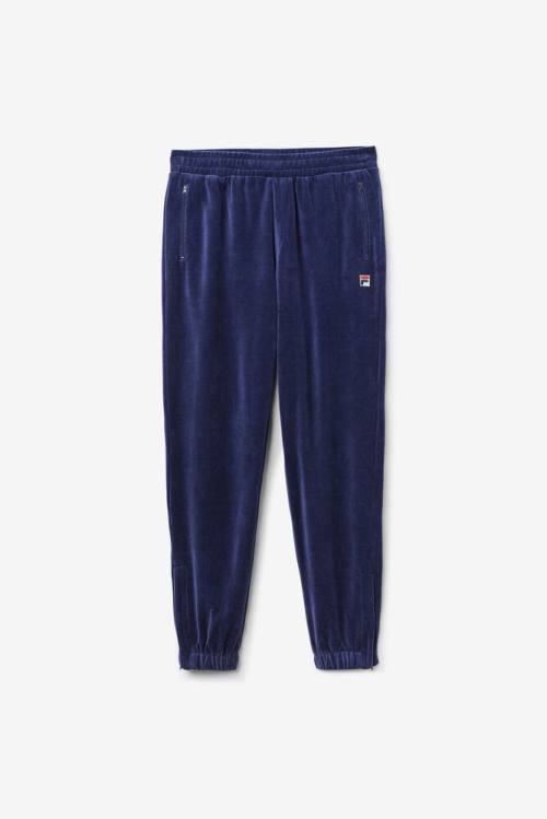 Fila Dortmund Velour Jogger Miesten Housut Laivastonsininen | Fila095IS