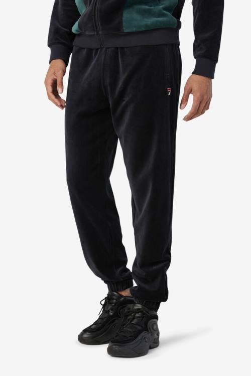 Fila Dortmund Velour Jogger Miesten Housut Mustat | Fila127ID