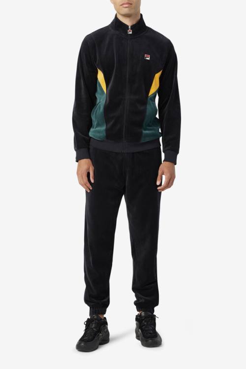 Fila Dortmund Velour Jogger Miesten Housut Mustat | Fila127ID