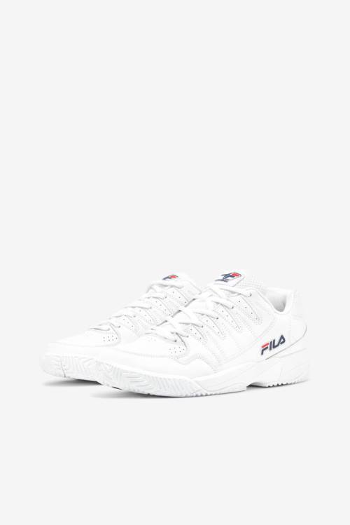 Fila Double Bounce Miesten Tennarit Valkoinen Laivastonsininen Punainen | Fila382US