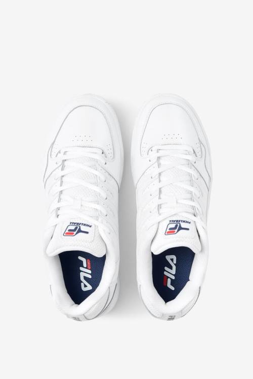 Fila Double Bounce Miesten Tennarit Valkoinen Laivastonsininen Punainen | Fila382US