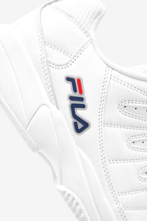 Fila Double Bounce Miesten Tennarit Valkoinen Laivastonsininen Punainen | Fila382US