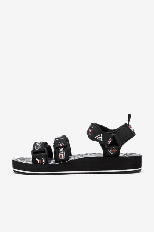 Fila Drifter Dns 90s Miesten Sandaalit Mustat Valkoinen Punainen | Fila472NR