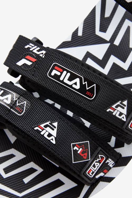 Fila Drifter Dns 90s Miesten Sandaalit Mustat Valkoinen Punainen | Fila472NR
