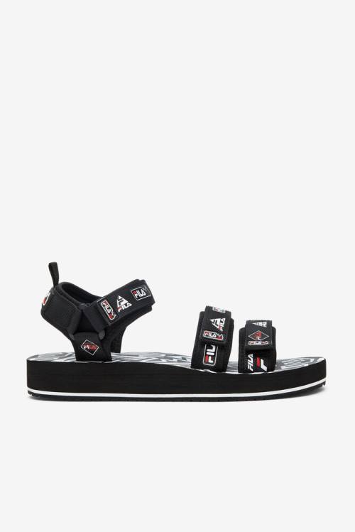 Fila Drifter Dns 90s Miesten Sandaalit Mustat Valkoinen Punainen | Fila472NR