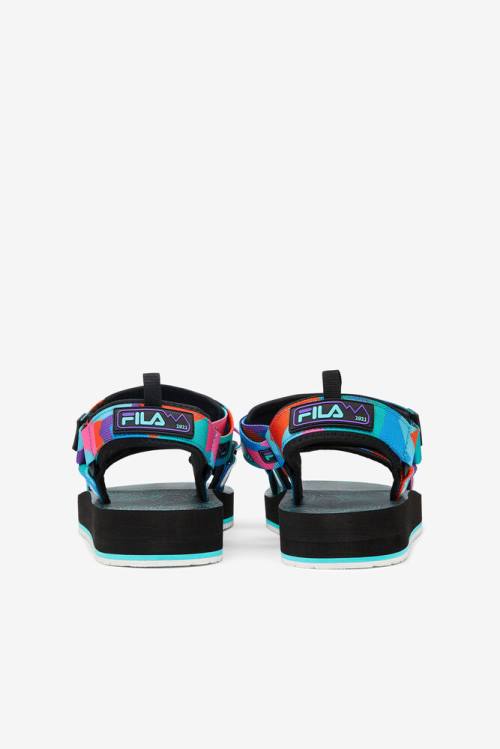 Fila Drifter Dns 90s Miesten Sandaalit Mustat Violetit Punainen Oranssi | Fila920LC