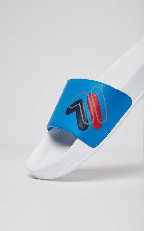 Fila Drifter Double F Miesten Rantasandaalit Laivastonsininen Sininen Valkoinen | Fila603JW