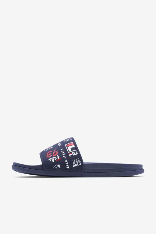 Fila Drifter Lux Patchwork Miesten Rantasandaalit Laivastonsininen Punainen Valkoinen | Fila195UP