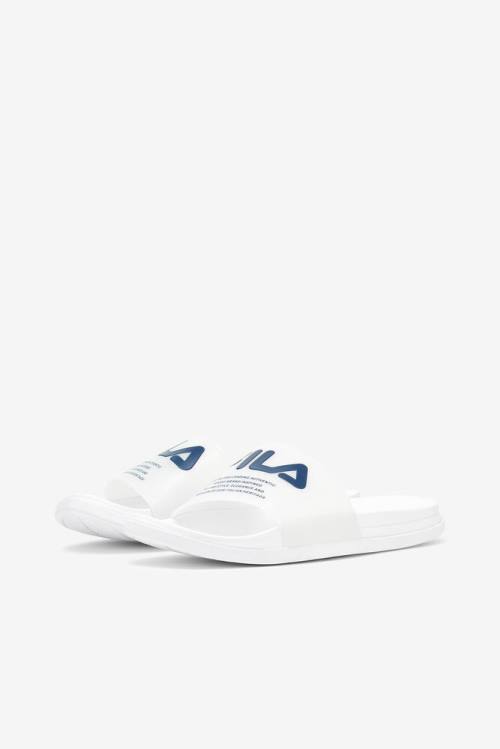 Fila Drifter Luxe Clear Naisten Rantasandaalit Valkoinen Laivastonsininen Punainen | Fila680QO