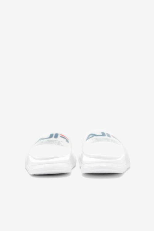 Fila Drifter Luxe Clear Naisten Rantasandaalit Valkoinen Laivastonsininen Punainen | Fila680QO