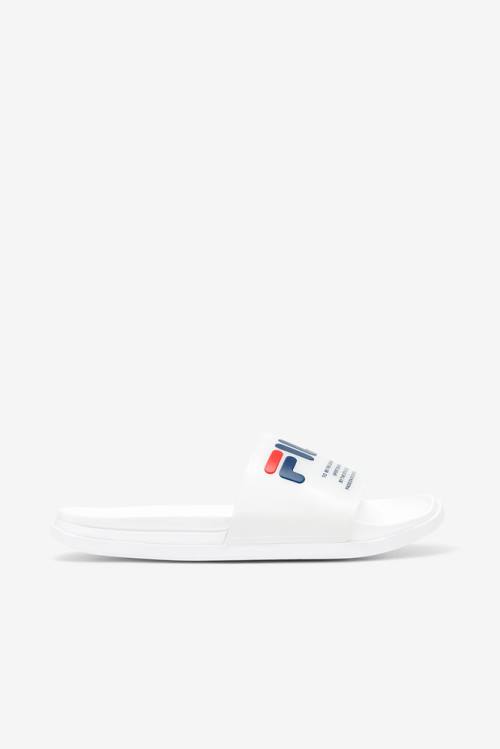 Fila Drifter Luxe Clear Naisten Rantasandaalit Valkoinen Laivastonsininen Punainen | Fila680QO