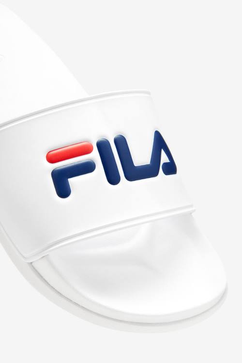 Fila Drifter Luxe Naisten Rantasandaalit Valkoinen Laivastonsininen Punainen | Fila249VS