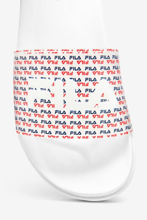 Fila Drifter Luxe Repeat Naisten Rantasandaalit Valkoinen Laivastonsininen Punainen | Fila318PA