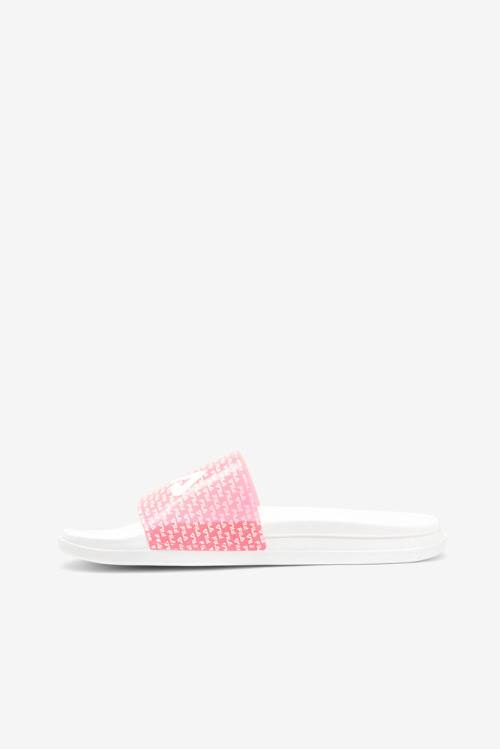 Fila Drifter Luxe Repeat Naisten Rantasandaalit Valkoinen Pinkki | Fila391GD