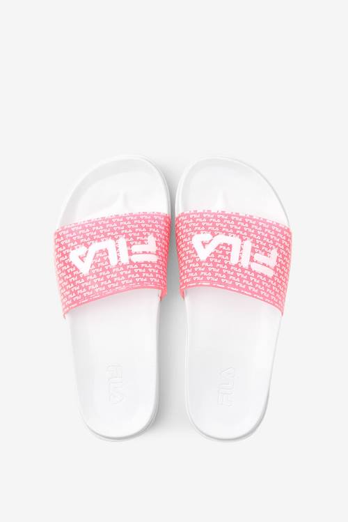 Fila Drifter Luxe Repeat Naisten Rantasandaalit Valkoinen Pinkki | Fila391GD
