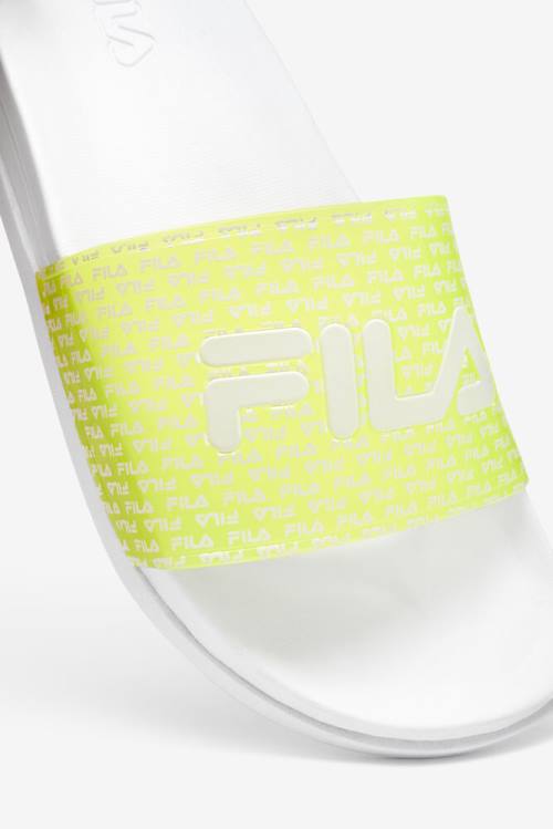 Fila Drifter Luxe Repeat Naisten Rantasandaalit Valkoinen Keltainen | Fila681SF