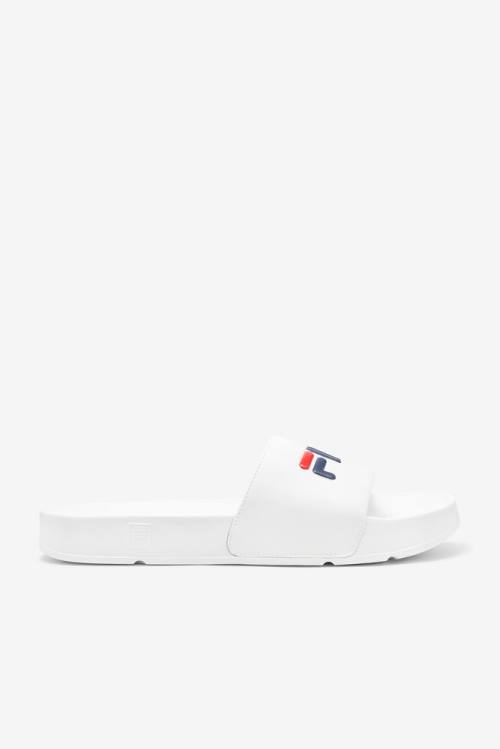 Fila Drifter Miesten Rantasandaalit Valkoinen Laivastonsininen Punainen | Fila975SW