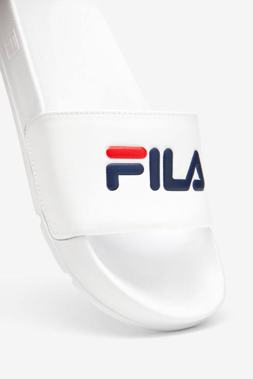 Fila Drifter Naisten Rantasandaalit Valkoinen Laivastonsininen Punainen | Fila032DF