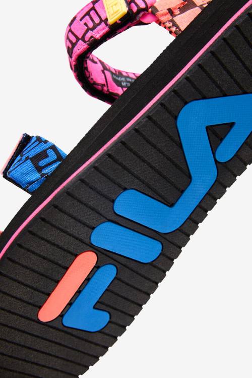 Fila Drifter Ts Bandana Miesten Sandaalit Mustat Violetit Sininen | Fila267PD