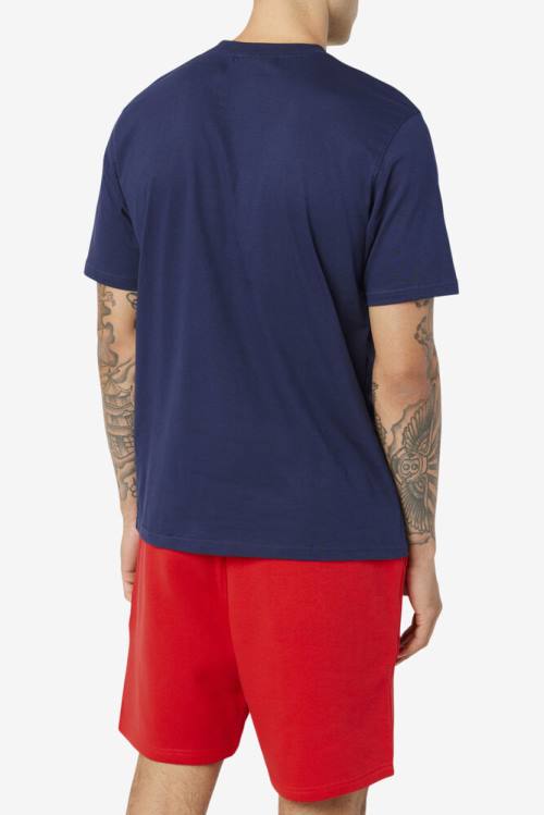 Fila Eagle Tee Miesten T Paidat Laivastonsininen Valkoinen Punainen | Fila329YS