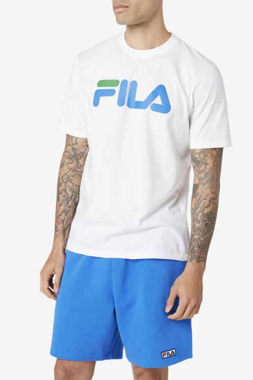 Fila Eagle Tee Miesten T Paidat Valkoinen Sininen | Fila082BP