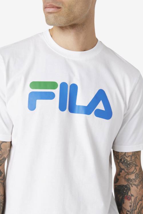 Fila Eagle Tee Miesten T Paidat Valkoinen Sininen | Fila082BP