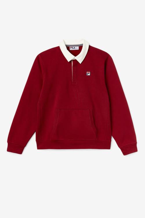 Fila Edison Fleece Rugby Miesten Puserot Valkoinen | Fila423OJ