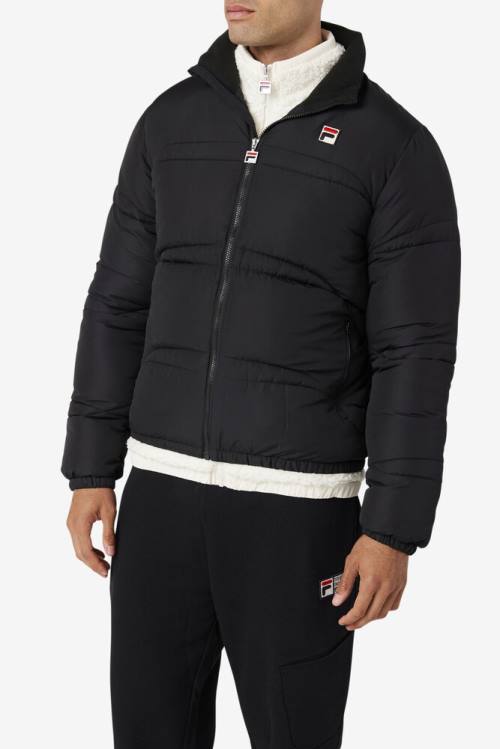 Fila Elias Puffer Miesten Takki Mustat | Fila054RW