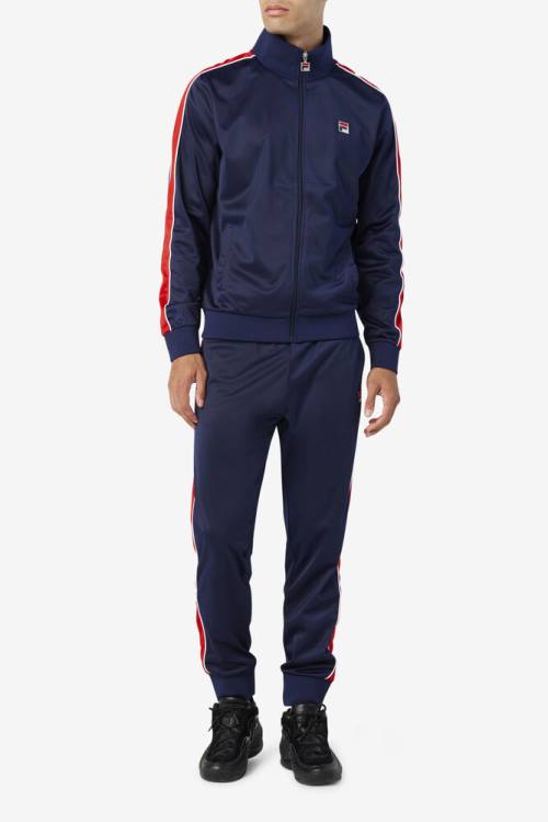 Fila Elijah Track Miesten Housut Laivastonsininen Punainen Valkoinen | Fila879SC